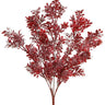 Greenhouse International Plastic Boxwood Bush Frosted Burgundy 18" - Artificial Shrubs Silk
