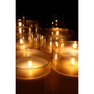 Radiance Large Pillar Candle Champagne 5.75" x 5.75" - Evergreen Home and Floral