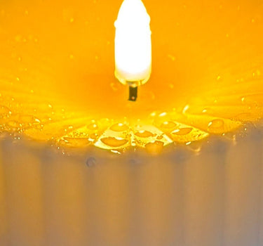 Radiance Outdoor Pillar Battery Candle Small 4" x 5" - Evergreen Home and Floral