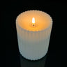 Radiance Outdoor Pillar Battery Candle Small 4" x 5" - Evergreen Home and Floral