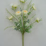 Golden Bell Ranunculus Mixed Bush Cream 21.5" - Artificial Flowering Plants Silk