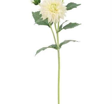 Select Real-Touch Dahlia Spray Cream 24" - Artificial Flowering Plants Silk