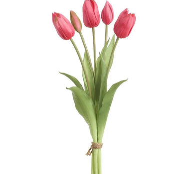 Allstate Real Touch Dutch Tulip Bouquet Beauty 16" - Artificial Flowering Plants Silk