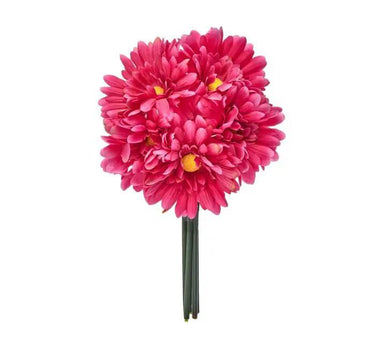 Regency Real Touch Gerbera Bundle (x5) Hot Pink 11.5" - Artificial Flowering Plants Silk