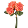 Regency Real Touch Rose Bundle Coral 11.5" - Uncategorized Silk