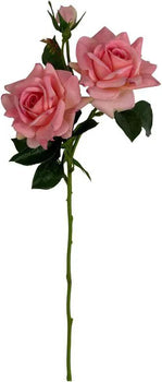 Select Real Touch Rose Spray Pink 26" - Artificial Flowering Plants Silk