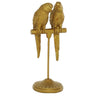 Deco Marché Resin Gold Parrot Sculpture 3" x 3" x 9" - Sculptures & Statues Merchandise
