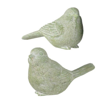 Regency Resin Green Garden Bird Figurine (2 Asst) 4" - Figurines Merchandise