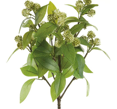 Allstate Sedum Bush Cream-Green 16" - Artificial Non-Flowering Plants Silk