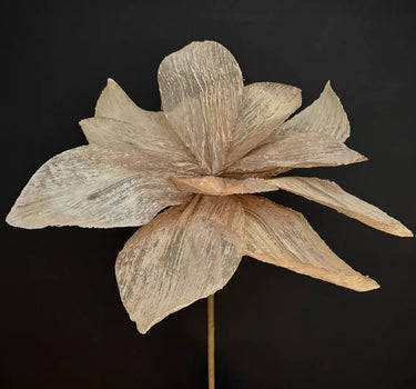 Light Garden Sheer Linen Flower Stem Tan 29.50" - Uncategorized Silk