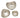 A&B Silver Lindi Aluminum Bowl Medium 9.5" x 9.5" x 4.5" - Decorative Bowls Merchandise