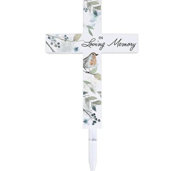 Carson Solar "Loving Memory" Cross Stake - Garden Sculptures Merchandise