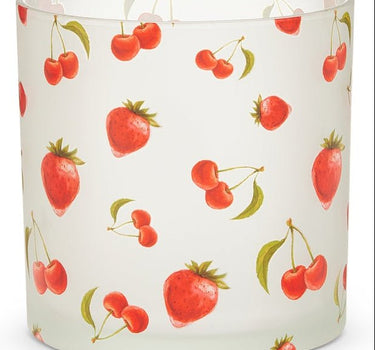 RAZ Strawberry/Cherry Pattern Container (2 Sizes) 3.75"-6" - Decorative Jars Merchandise