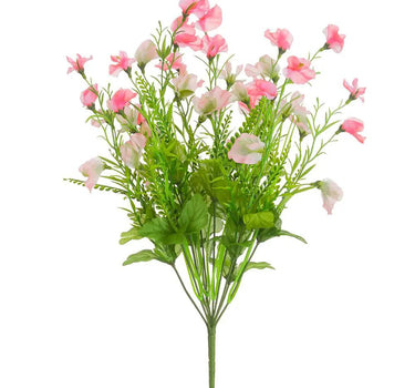 Allstate Sweet Pea/Fern Bush Two-Tone Pink 20.5" - Artificial Flowering Plants Silk