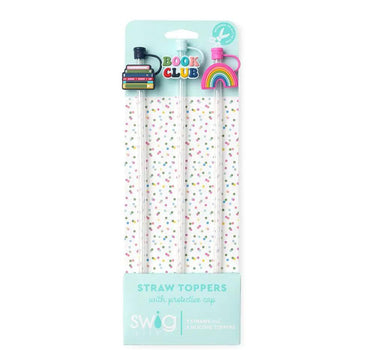 Swig Straw Topper Set- Book Club - Drinkware Merchandise