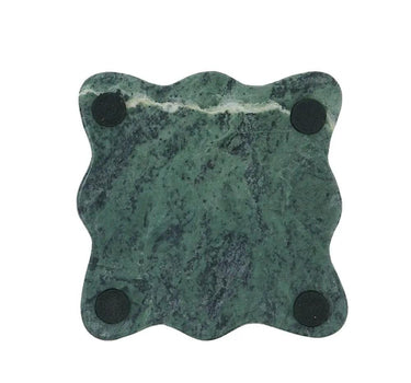 A&B Teal Marble Coasters (Set of 4) 4"x 4" - Coasters Merchandise