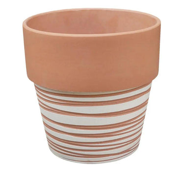 A&B Terracotta Swirl Pot Large 9.5" x 9.5" - Uncategorized Merchandise