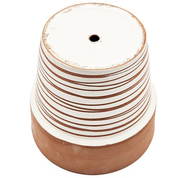 Terracotta Swirl Pot Large 9.5" x 9.5" - Evergreen Home and Floral