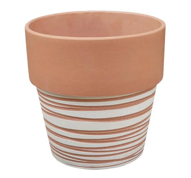 A&B Terracotta Swirl Pot Small 7" x 7" - Pots Merchandise