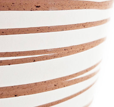 Terracotta Swirl Pot Small 7" x 7" - Evergreen Home and Floral