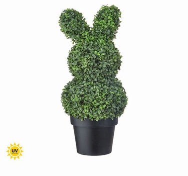 Regency UV Boxwood Bunny Topiary 26" - Artificial Trees Silk