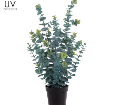 Allstate UV Eucalyptus in Plastic Pot 25" - Artificial Trees Silk