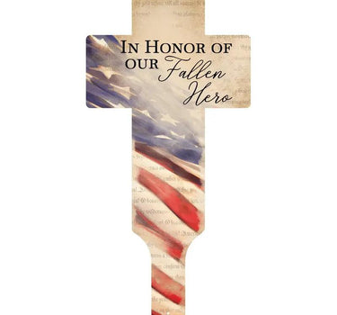 Carson UV "Fallen Hero" Cross Garden Stake - Uncategorized Merchandise