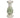 A&B White Ceramic Candle Holder with Green Floral Pattern Large 5.5"D x 12.5" - Candle Holders Merchandise