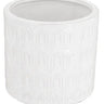 A&B White Ceramic Geometric Planter (2 Sizes) 6-7" - Uncategorized Merchandise