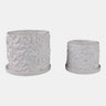 Sagebrook White Daisy Flower Planter (2 Sizes) 6-8" - Planters Merchandise