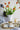 A&B White-Gold Ceramic Bow Vase 6" x 12 - Vases Merchandise