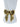 A&B White-Gold Ceramic Bow Vase 6" x 12 - Vases Merchandise