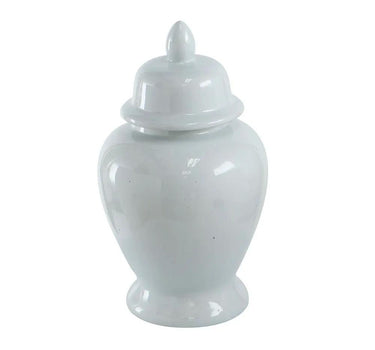 A&B White Porcelain Ginger Jar with Lid 20" - Vases Merchandise