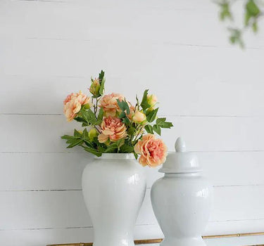 A&B White Porcelain Ginger Jar with Lid 20" - Vases Merchandise