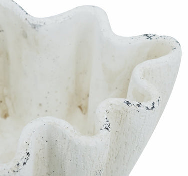 White Wavy Planter 10" - Evergreen Home and Floral