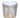 SNK White/Gold Metal Round Planter 4"H x 5"D - Planters Merchandise