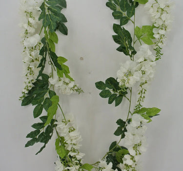 Golden Bell Wisteria Garland Cream 6' - Uncategorized Silk