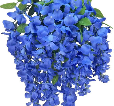 GSC Wisteria Hanging Bush Periwinke - Artificial Flowering Plants Silk