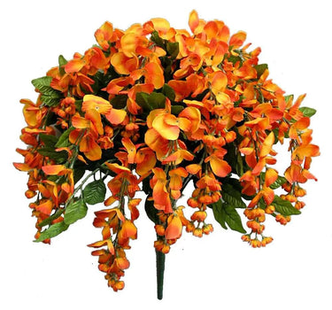 GSC Wisteria Hanging Bush Pumpkin - Artificial Flowering Plants Silk