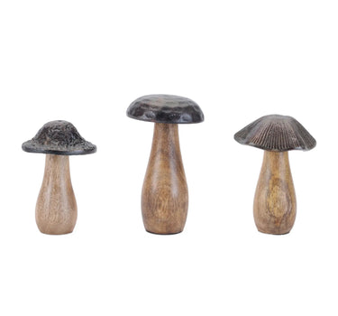 Melrose Wood/Aluminum Mushrooms (3 Sizes) - Uncategorized Merchandise