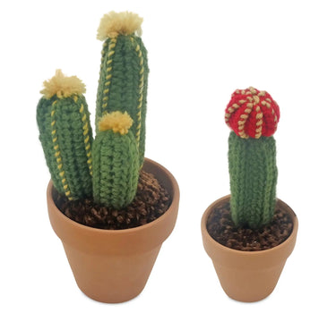 Melrose Wool Cactus in Clay Pot (2 Asst) - Artificial Non-Flowering Plants Merchandise